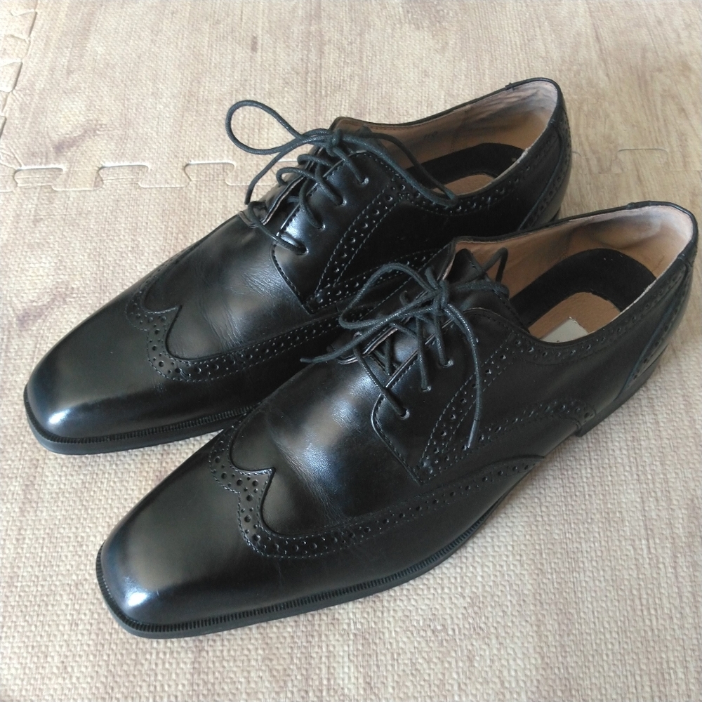 Joseph Abboud Brogue Wingtip Shoes Men's 11D Black